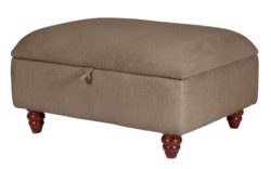 Heart of House - Windsor - Fabric Storage Footstool - Mink